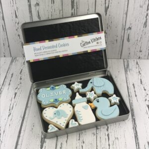 New Baby / Baby Shower Cookie Tin – Blue