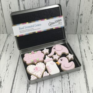 New Baby / Baby Shower Cookie Tin – Pink